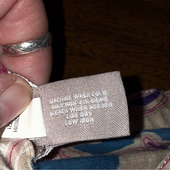 Chico’s Paisley Button Front Tunic Blouse 3 Purple Teal Boho Lightweight - Picture 6 of 7